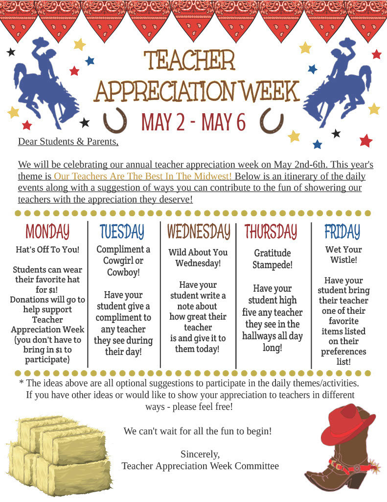 Teacher Appreciation Week - May 2-6